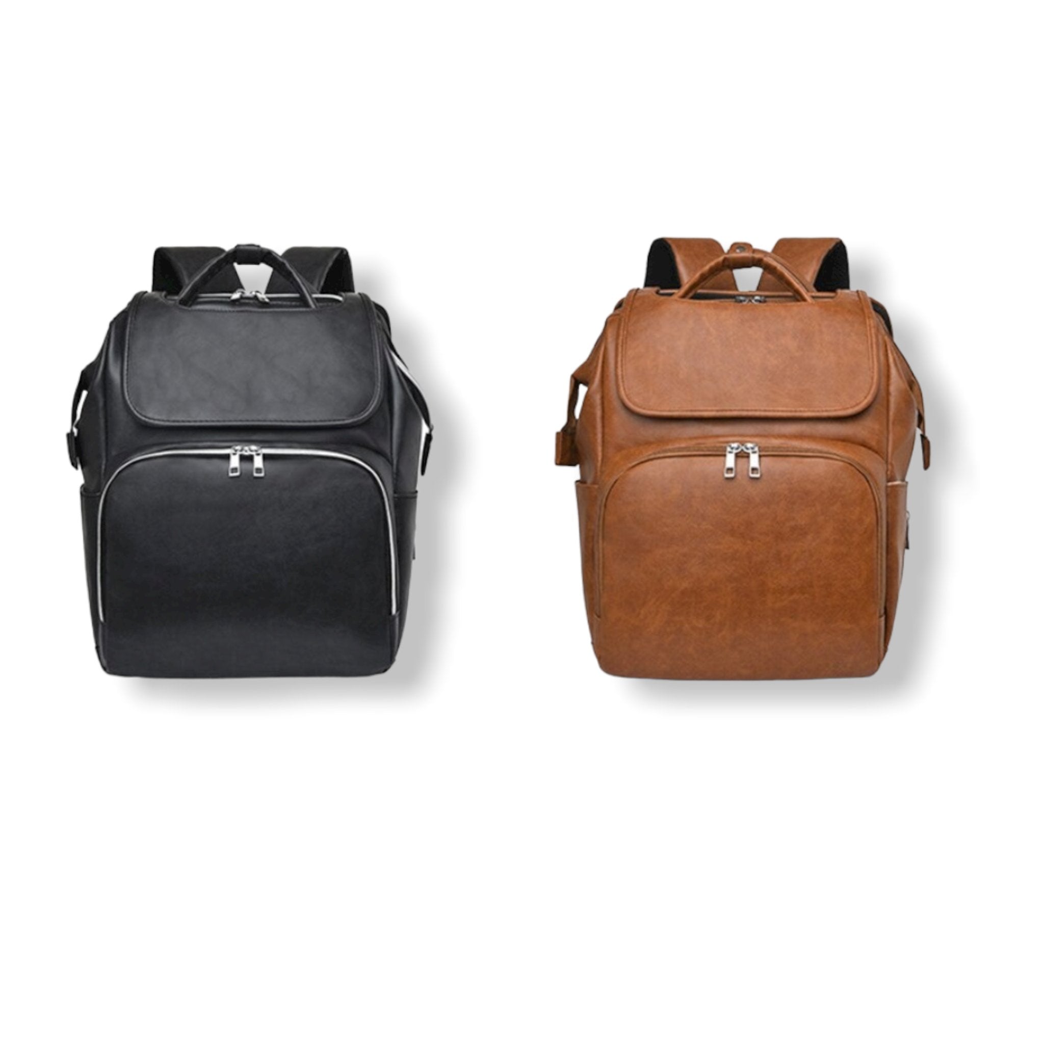 diaper bag backpack leather Boss Plus Vanilla Latte snack crumbs Newton X STATE Lorimer Diaper