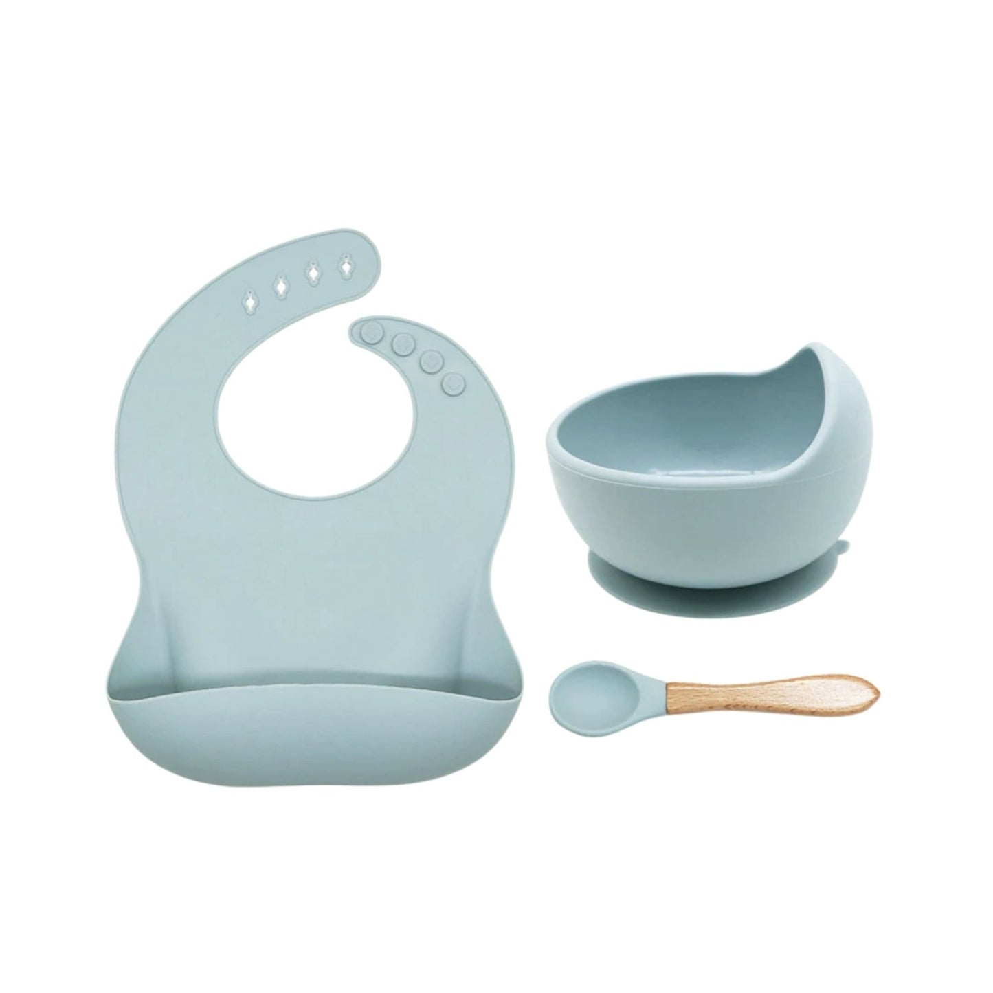Dining Set - Silicone Bib and Suction Bowl with Spoon - Hunny Bubba Kids