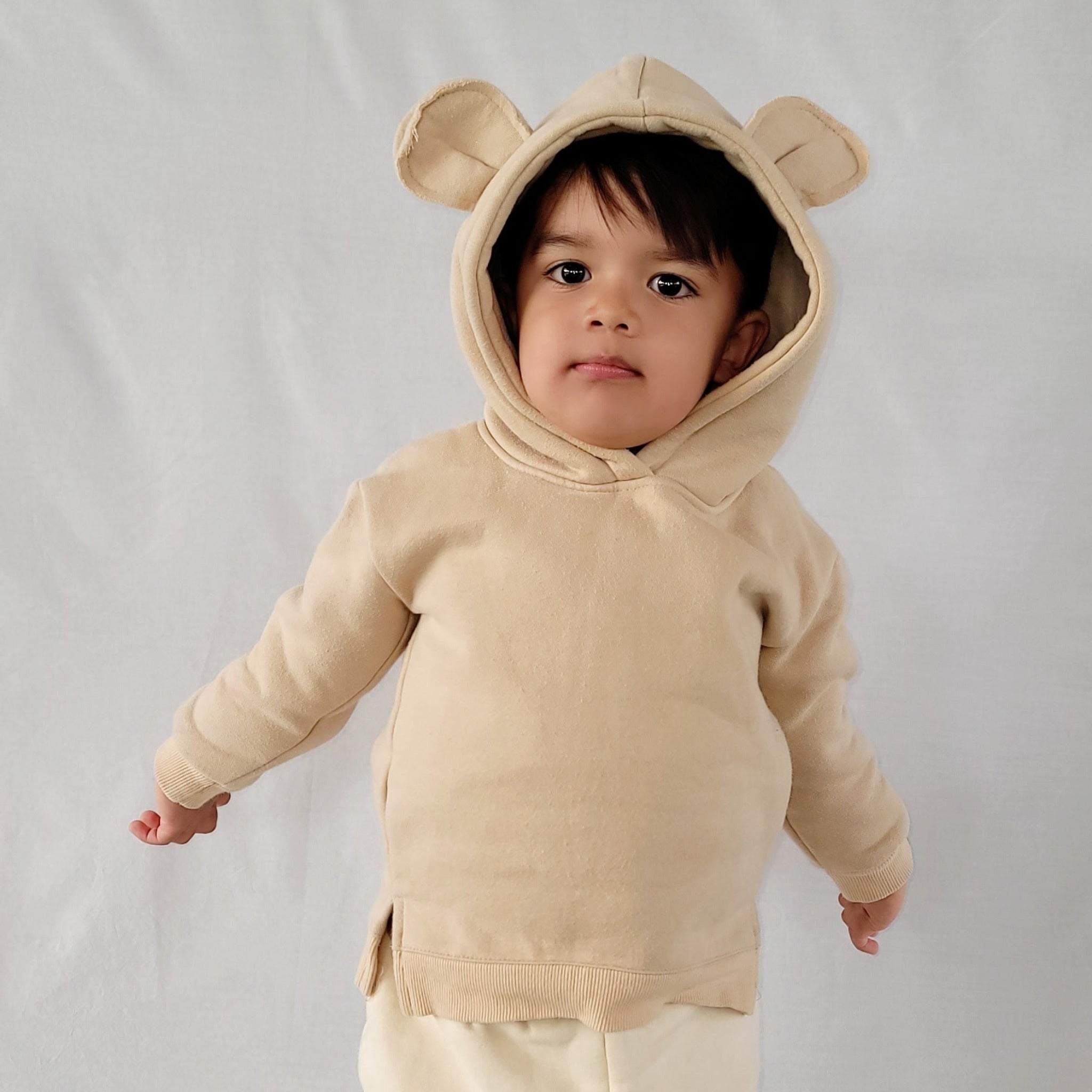 Bear hoodie with ears baby best sale