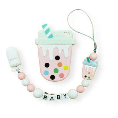 Bubble Tea Pacifier Clip - Hunny Bubba Kids