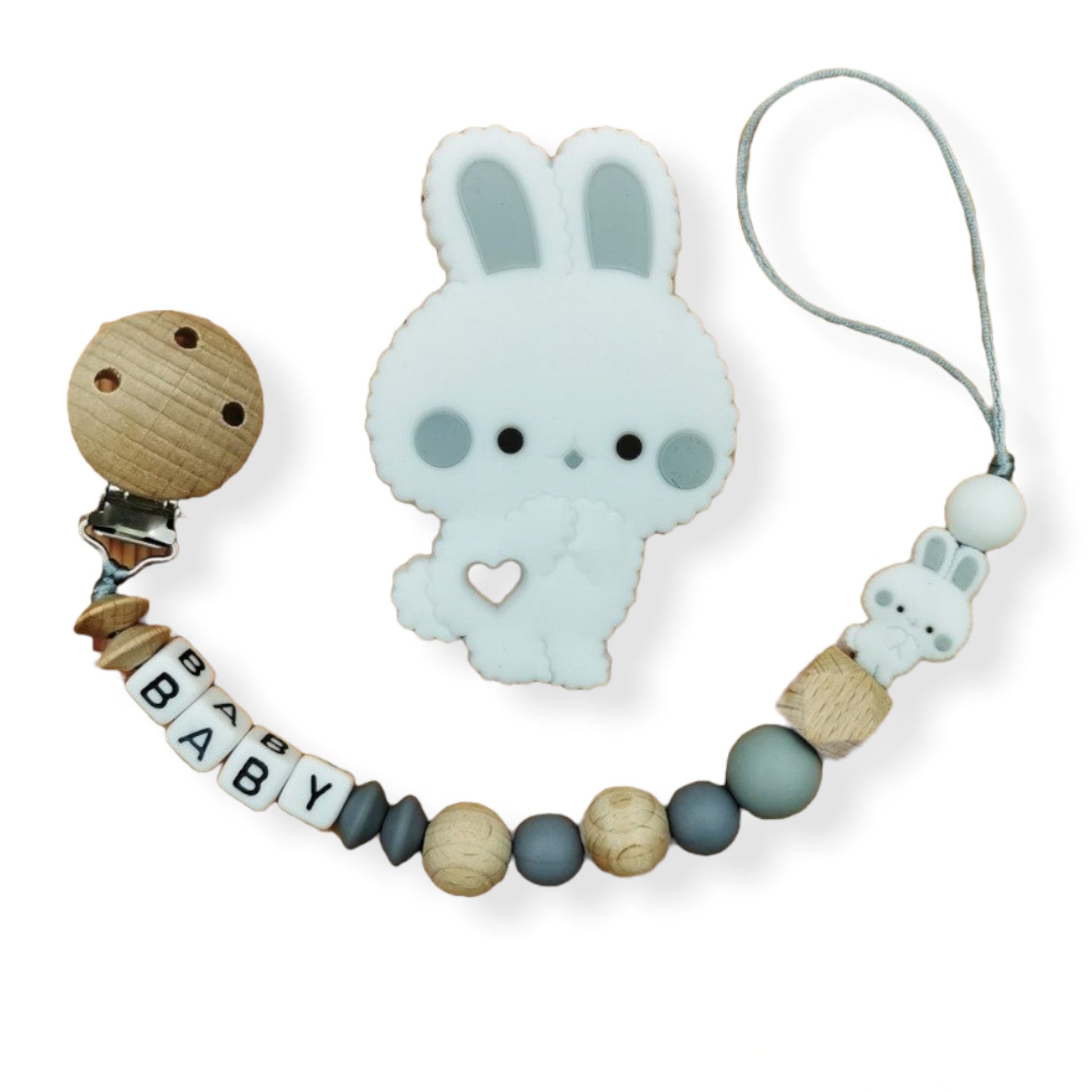 Bunny Personalized Pacifier Clip | Hunny Bubba Kids - Hunny Bubba Kids