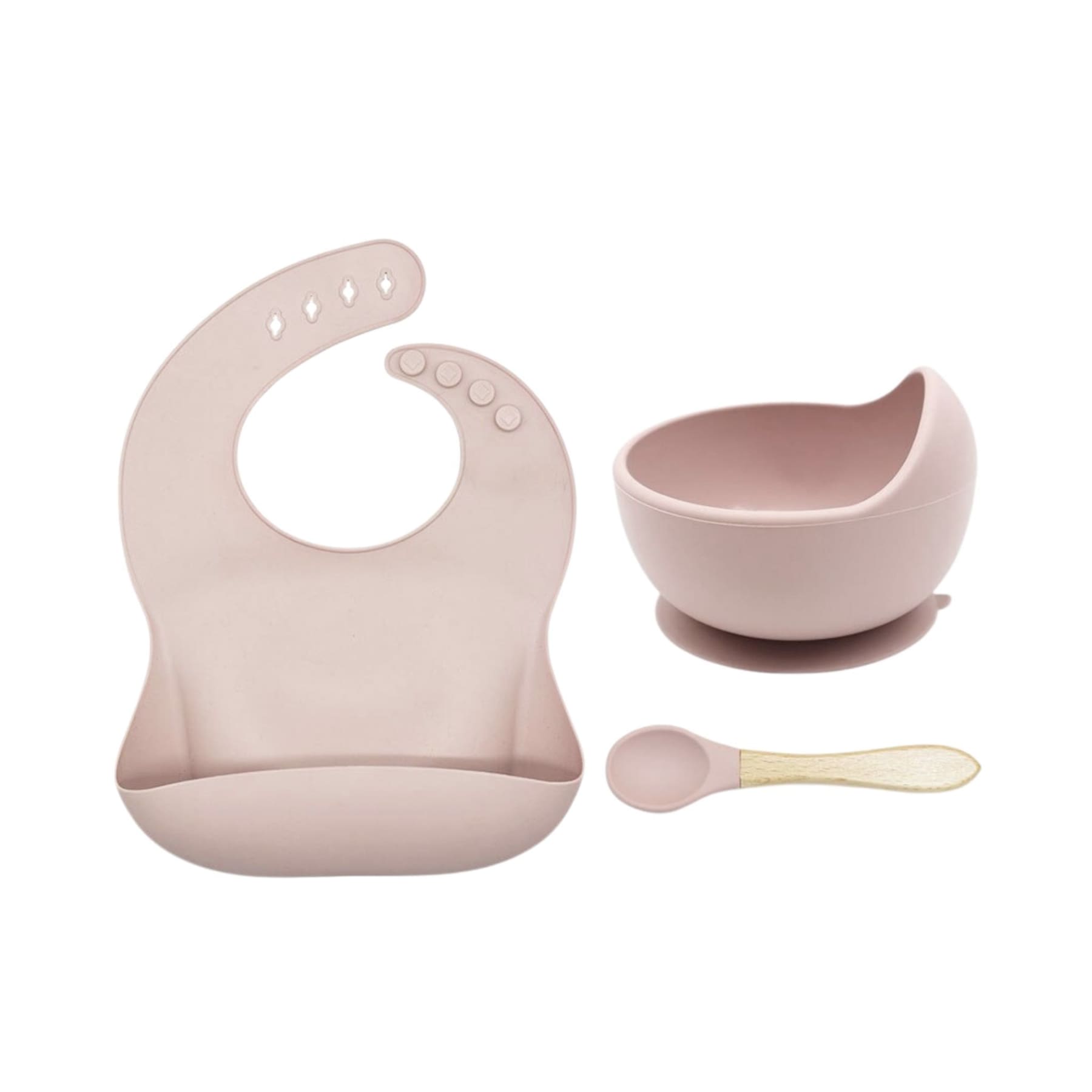 Dining Set - Silicone Bib and Suction Bowl with Spoon - Hunny Bubba Kids