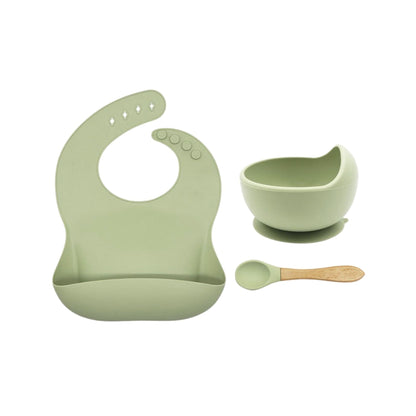 Dining Set - Silicone Bib and Suction Bowl with Spoon - Hunny Bubba Kids