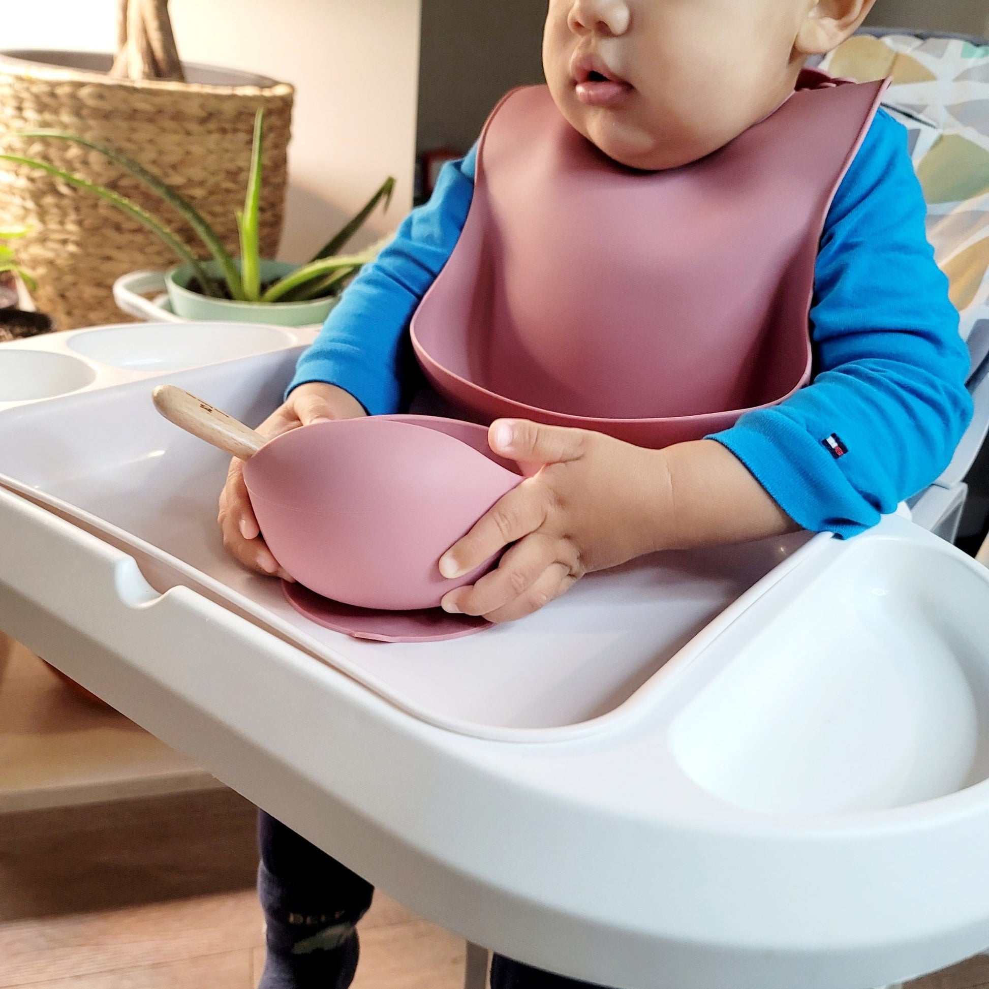 Dining Set - Silicone Bib and Suction Bowl with Spoon - Hunny Bubba Kids