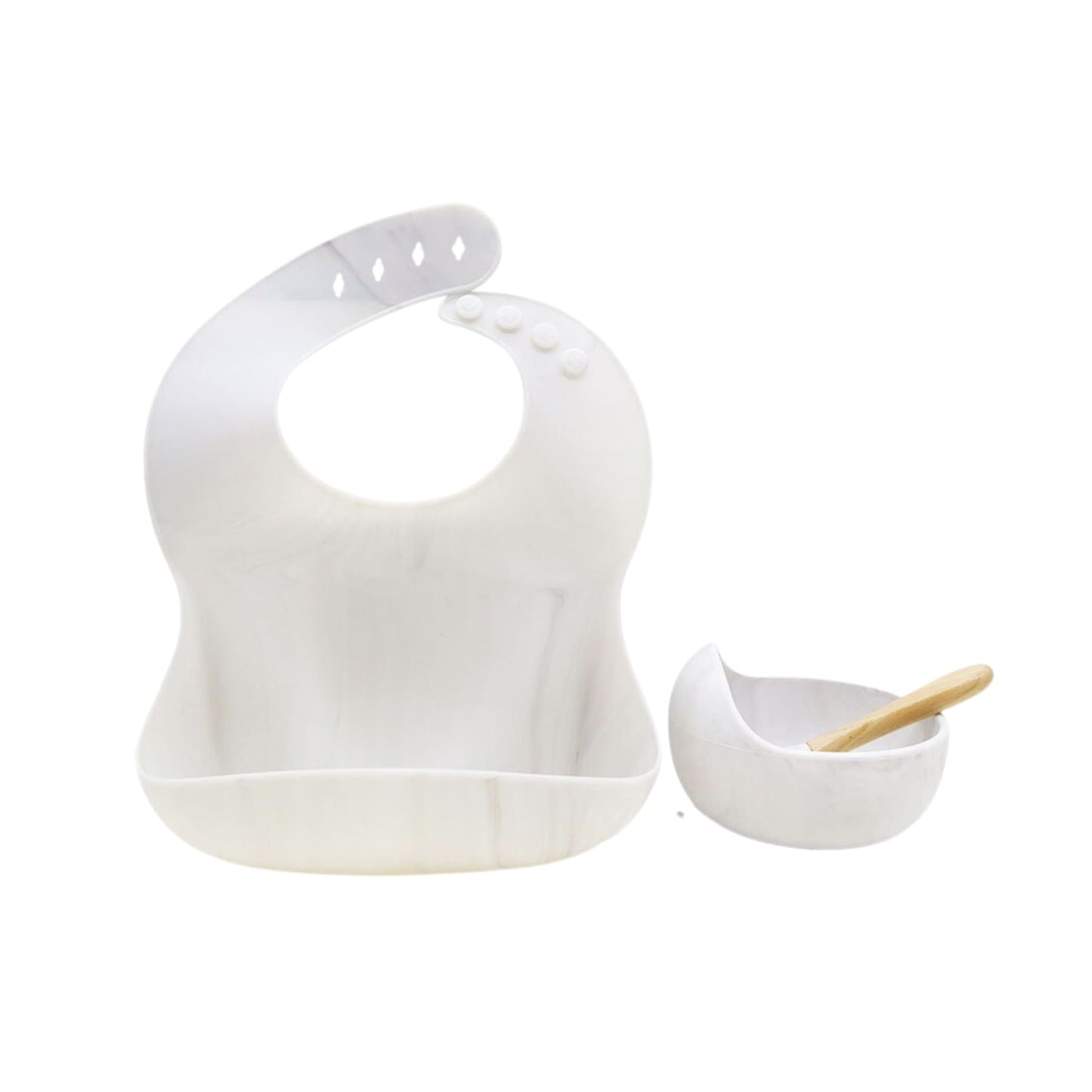 Dining Set - Silicone Bib and Suction Bowl with Spoon - Hunny Bubba Kids