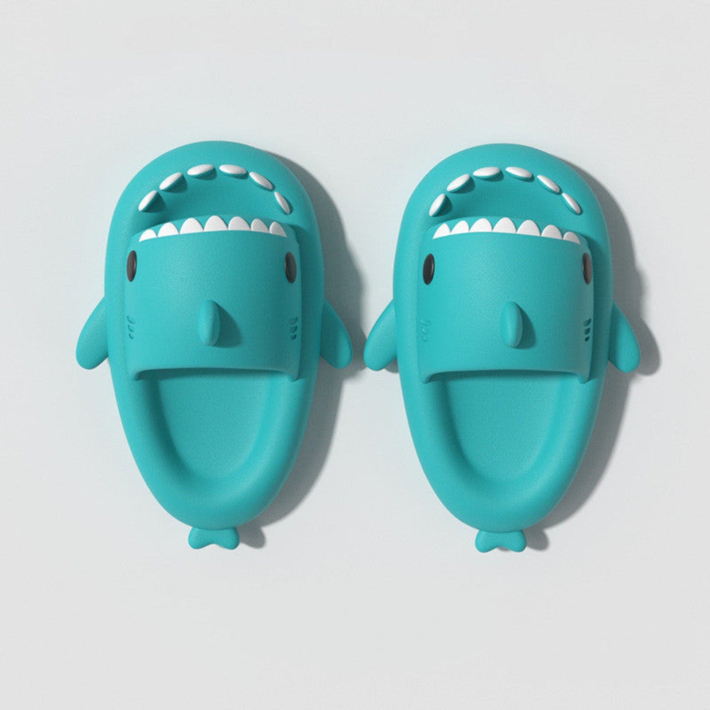 Pair of light green Shark Slippers for kids- Hunny Bubba Kids