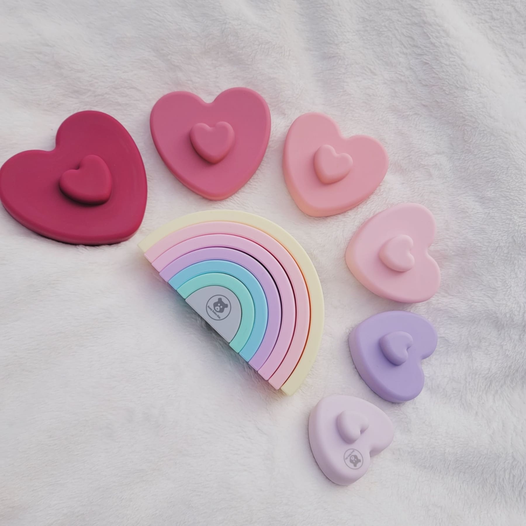 Pastel Rainbow Stacking Toy | Hunny Bubba Kids - Hunny Bubba Kids