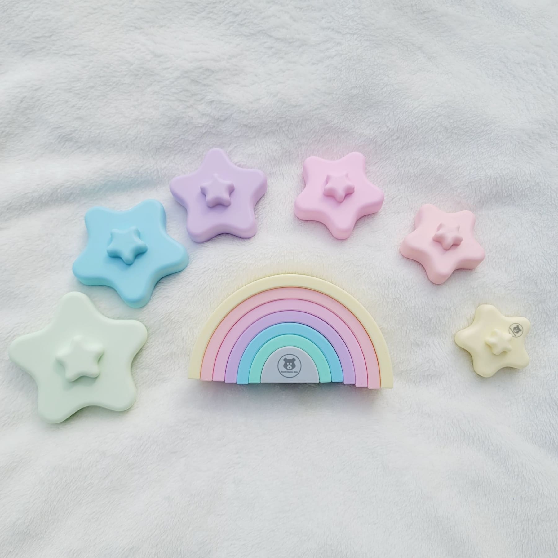 Pastel Rainbow Stacking Toy | Hunny Bubba Kids - Hunny Bubba Kids