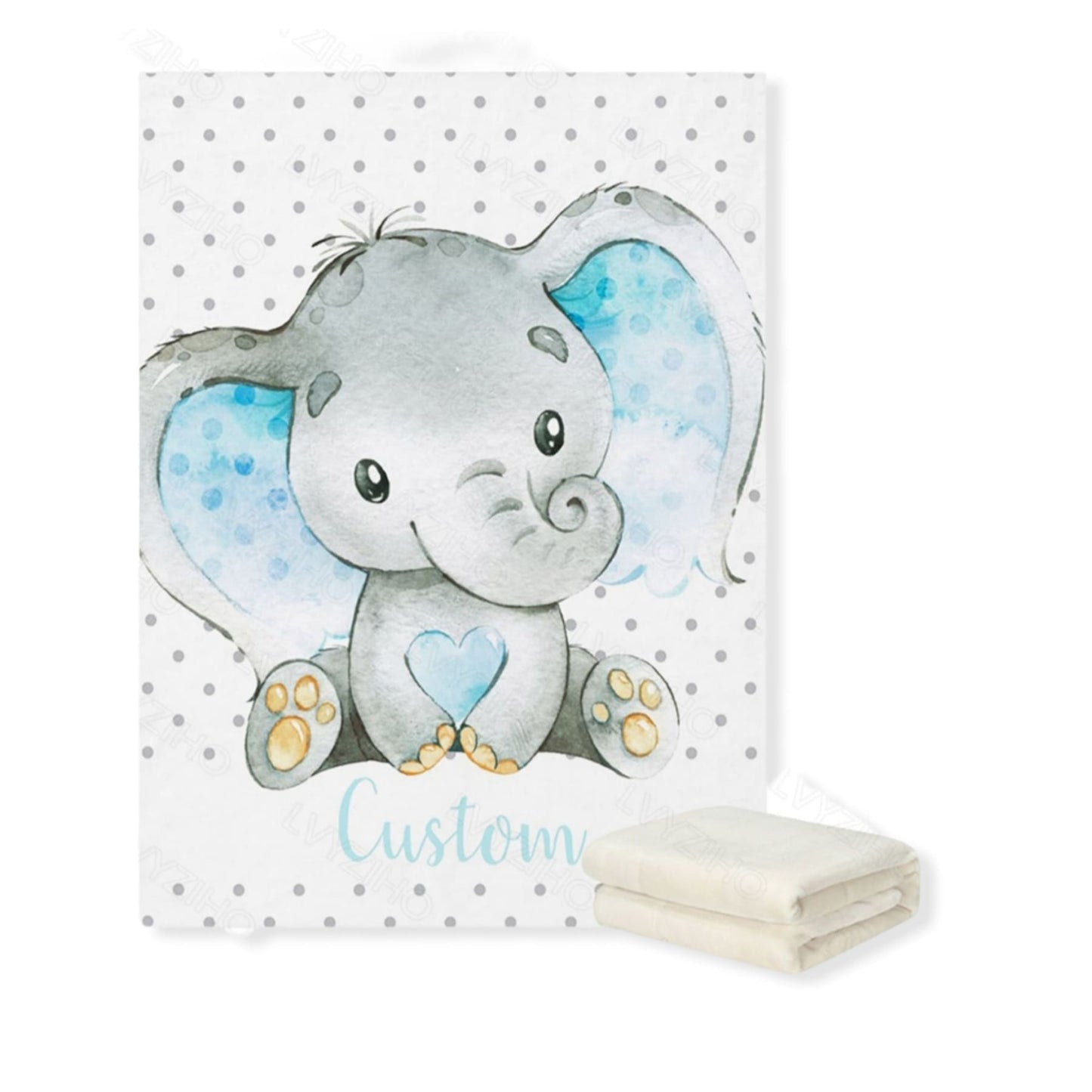 Personalized Baby Blankets with Elephant Theme | Hunny Bubba Kids - Hunny Bubba Kids