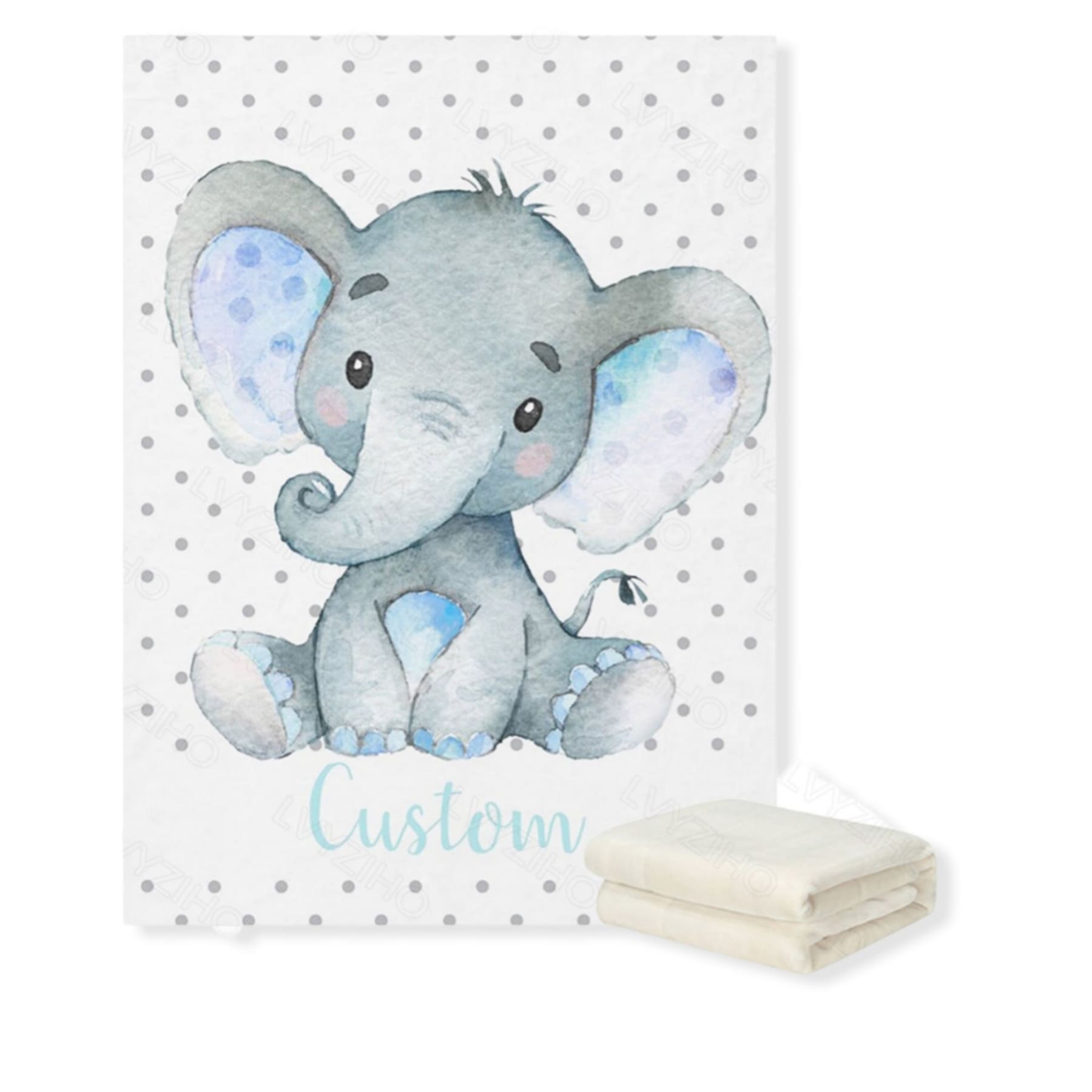 Personalized Baby Blankets with Elephant Theme | Hunny Bubba Kids - Hunny Bubba Kids