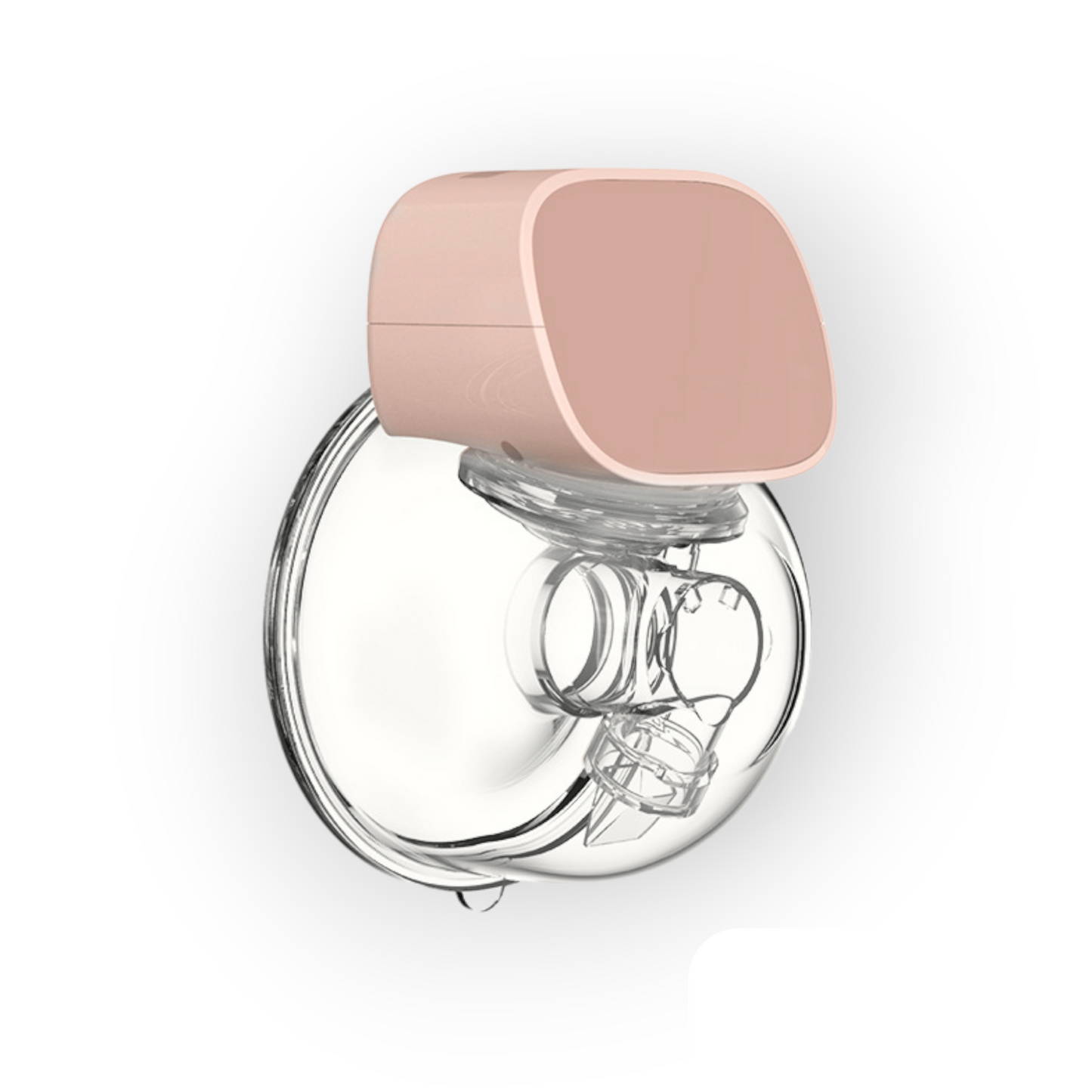 Pink wearable breast pump in silicone 