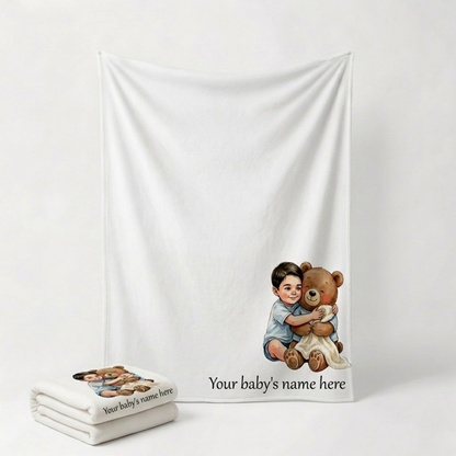 Bubba Bear & The Rumble Grumble Personalized Fleece Blanket