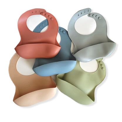 Silicone Baby Bibs with solid colour | Hunny Bubba Kids - Hunny Bubba Kids