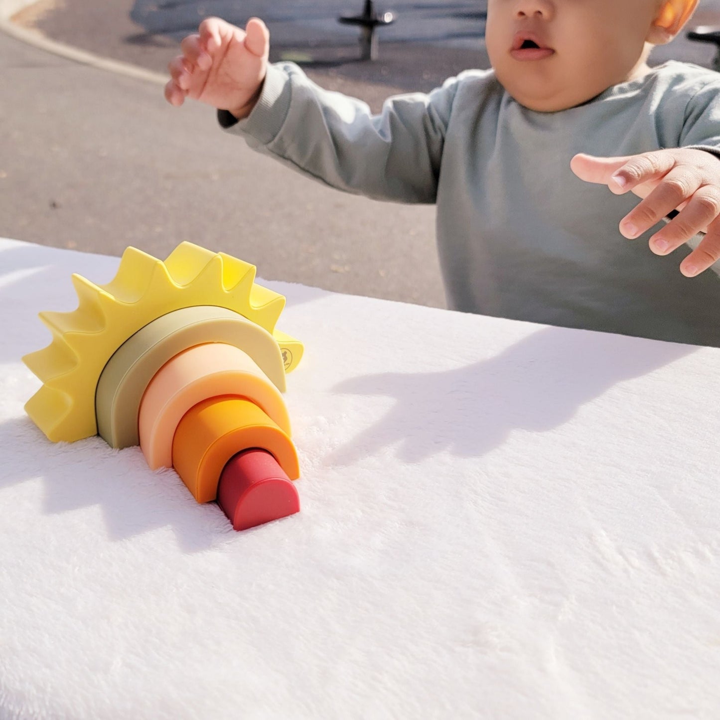 Silicone Sun Stacking Toy | Hunny Bubba kids - Hunny Bubba Kids