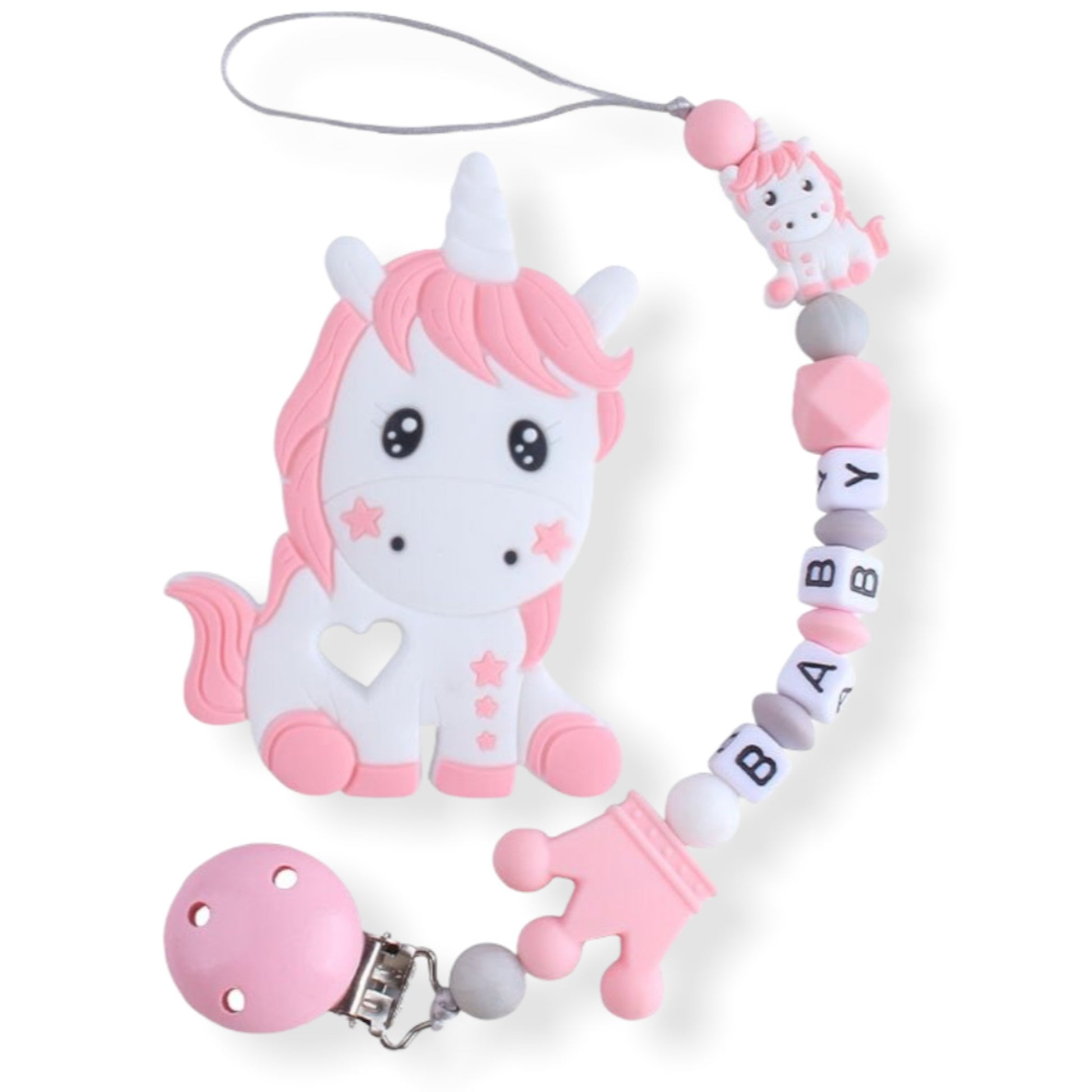 Unicorn Personalized Pacifier Clip | Hunny Bubba Kids - Hunny Bubba Kids