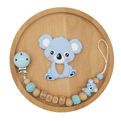 Wooden Personalized Pacifier Clip Set - Hunny Bubba Kids