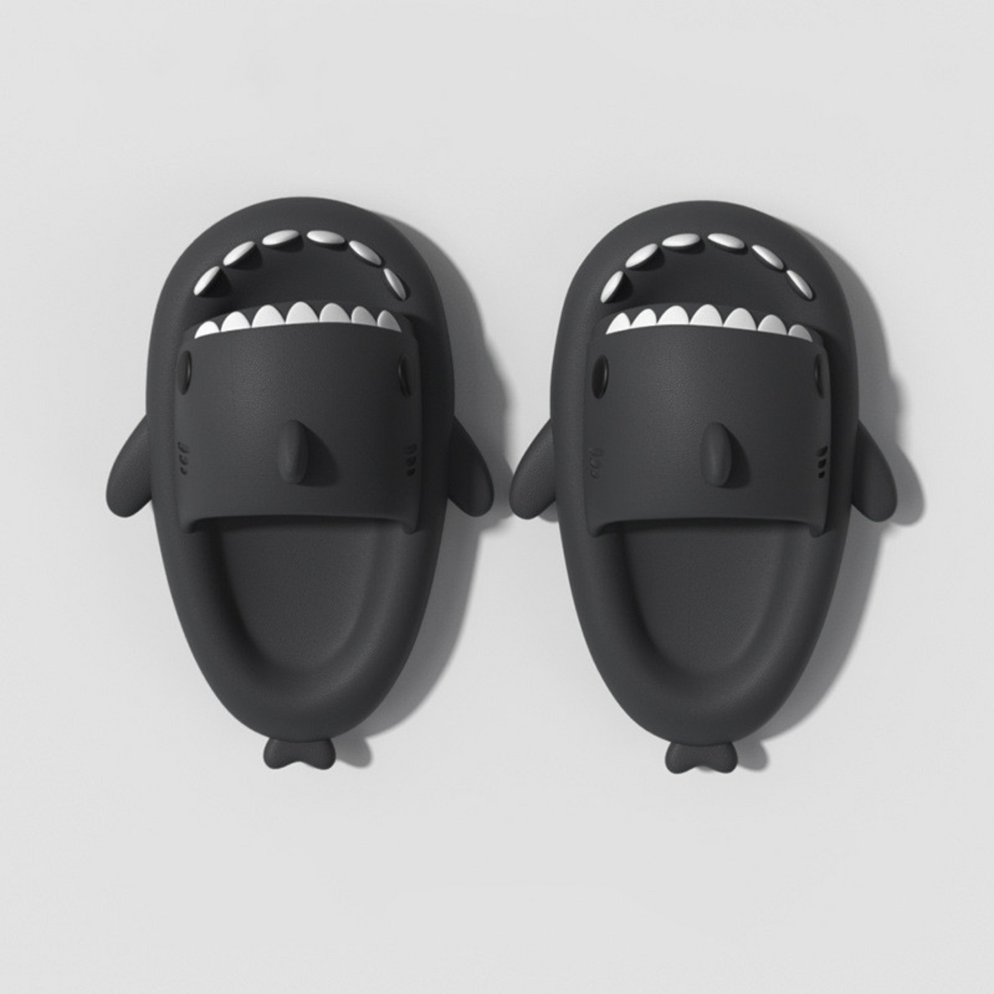 ash grey  shark slippers  for adults | Hunny Bubba Kids