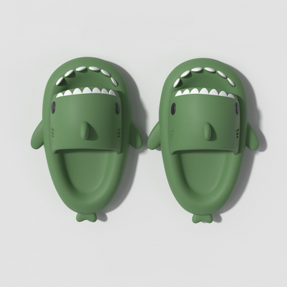 green blue shark slippers for adults | Hunny Bubba Kids