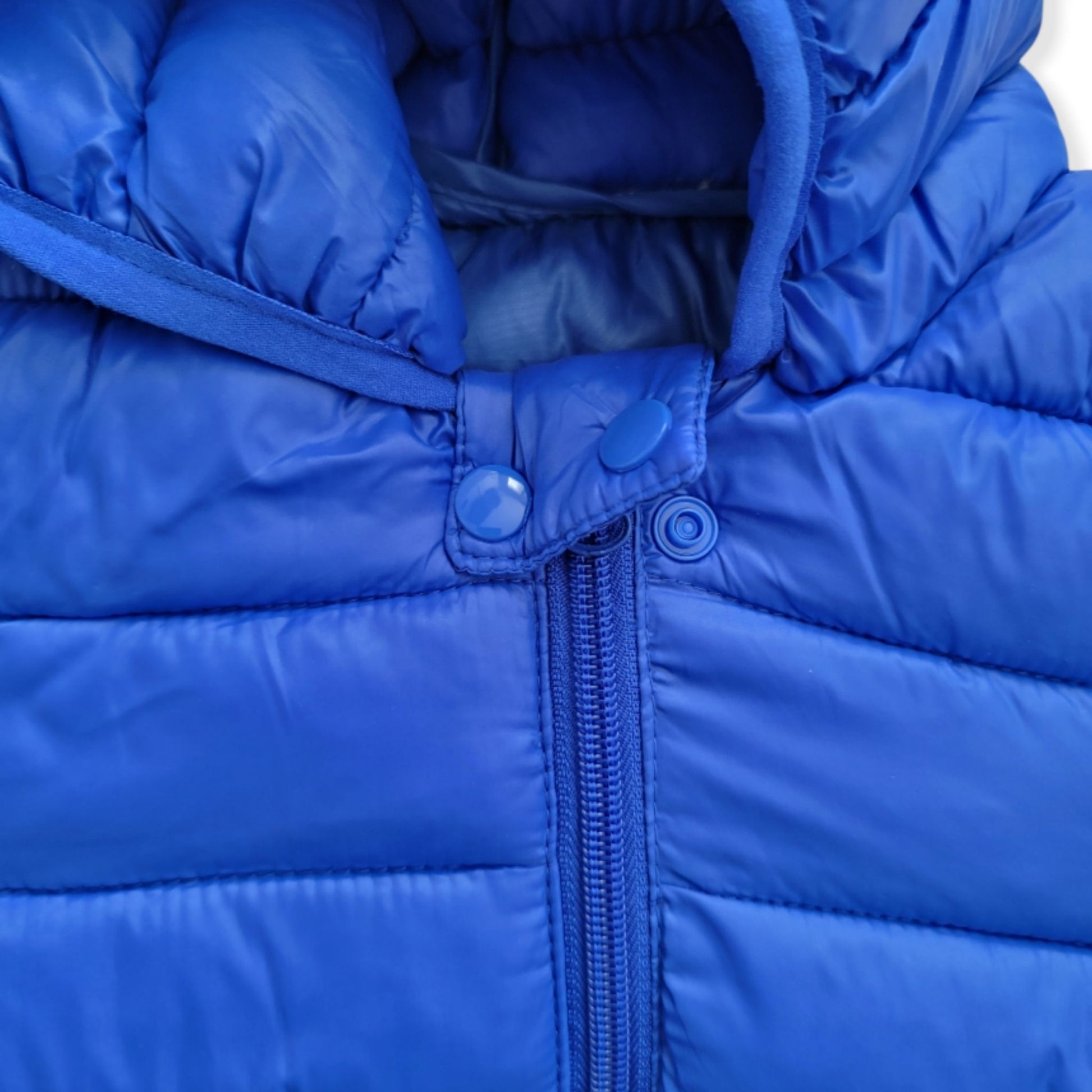 Puffer Jacket with Ears for Babies & Toddlers in Blue- Details