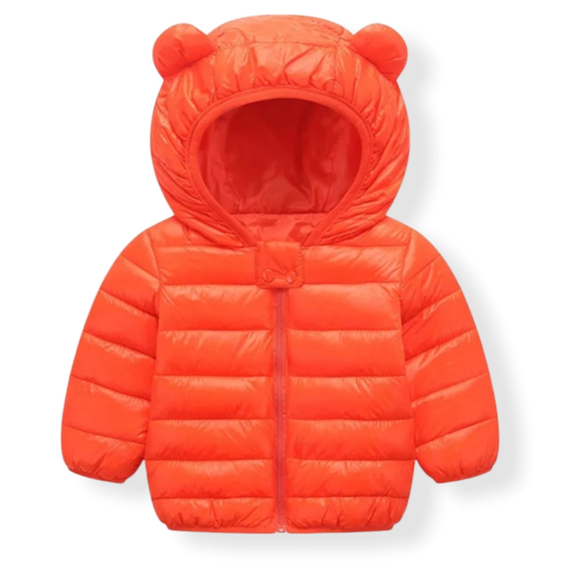 Puffer Jacket with Ears for Babies & Toddlers in Orange