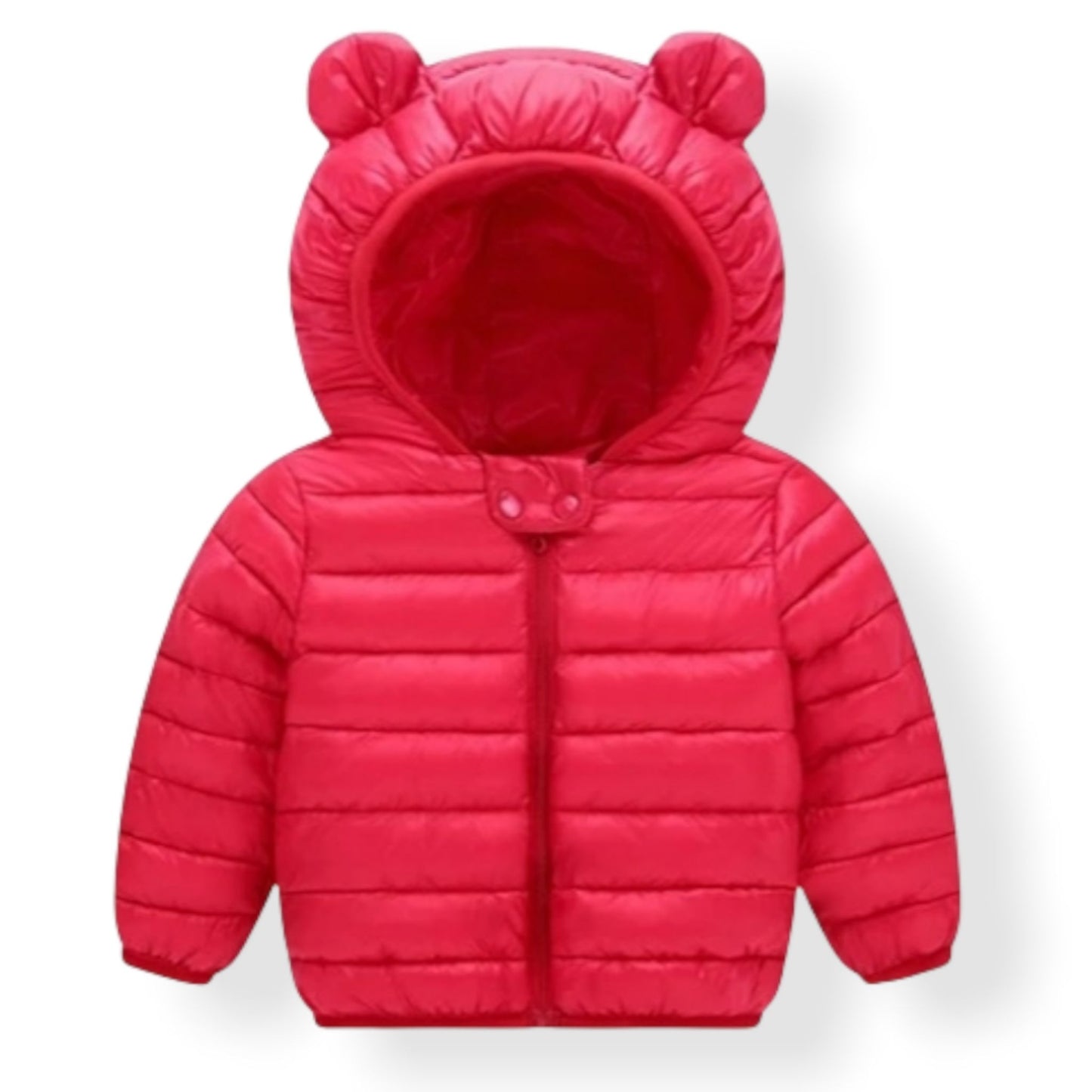 Puffer Jacket with Ears for Babies & Toddlers in Red
