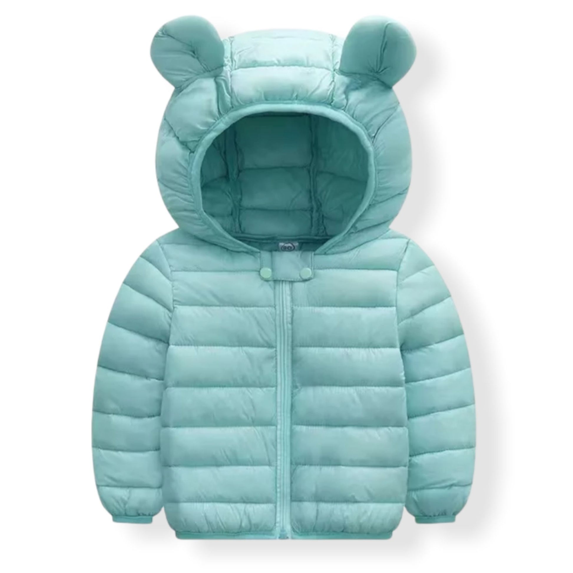 Puffer Jacket with Ears for Babies & Toddlers in Teal