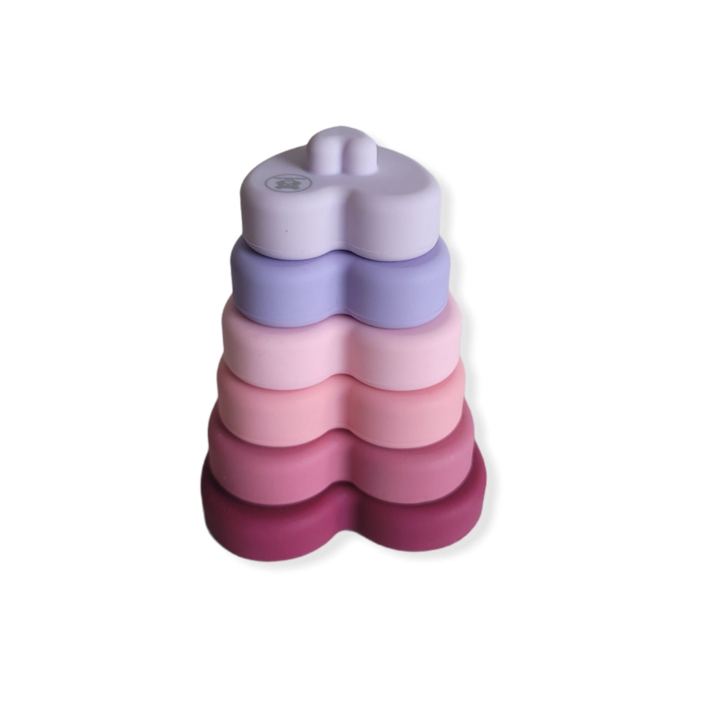 Stacking and nesting toy in shpae of a heart stacked - hunny bubba kids