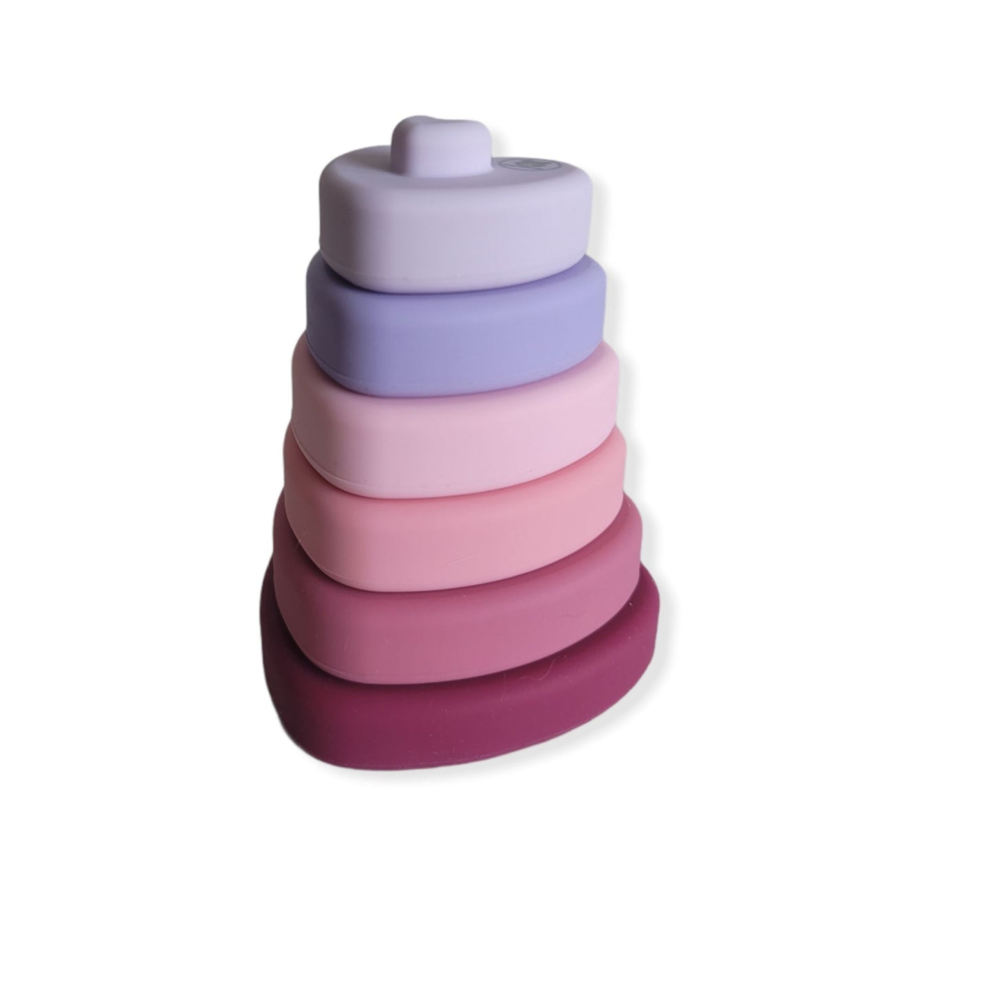 Stacking and nesting toy in shpae of a heart stacked - hunny bubba kids