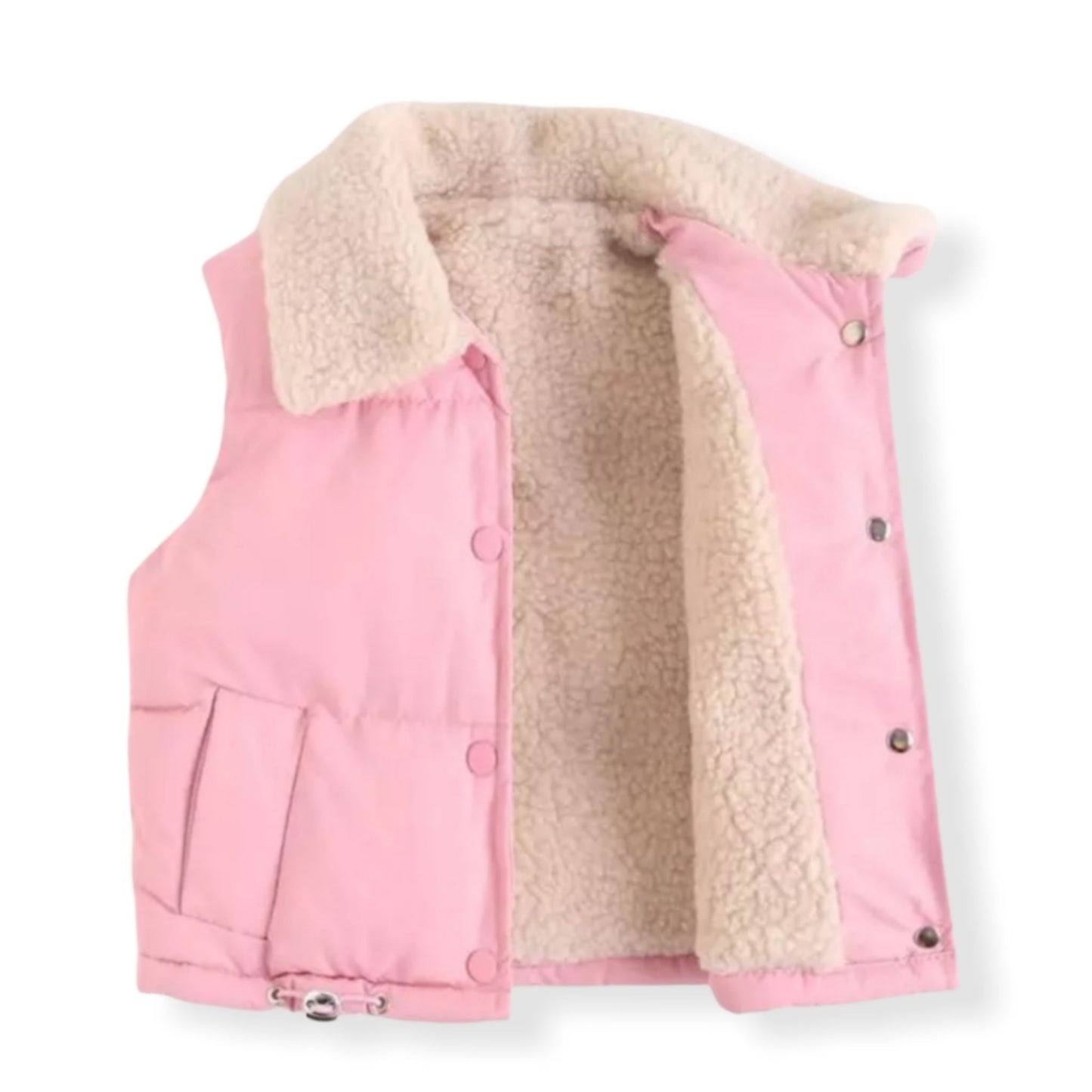 Winter Puffer Vest for Toddler Girl Pink