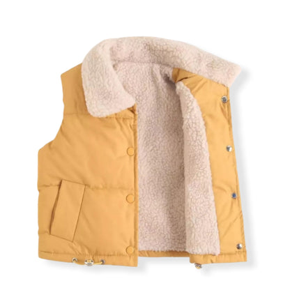 Winter Puffer Vest for Toddlers Yellow