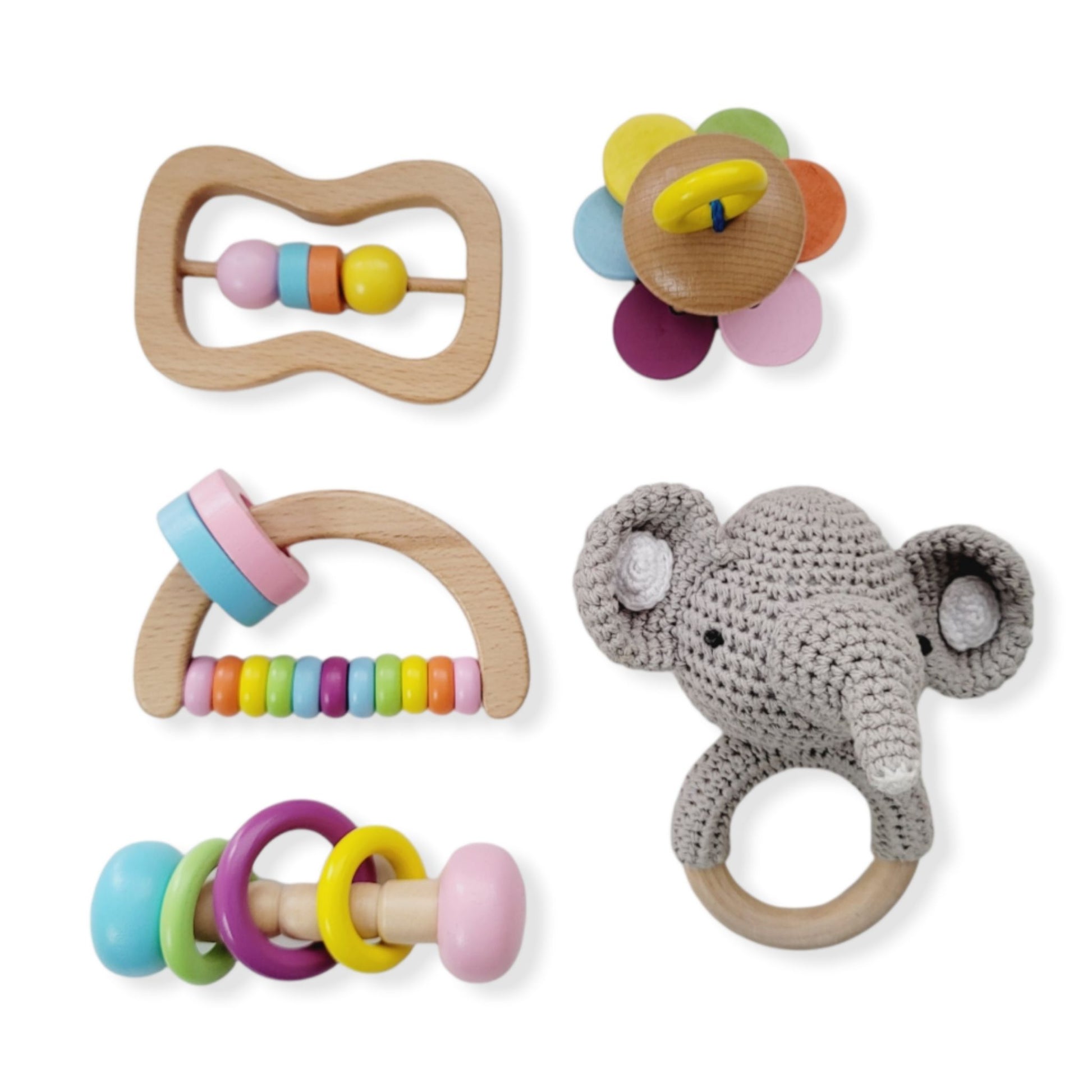 Elephant montessori toy, baby gift set toy | Hunny Bubba Kids
