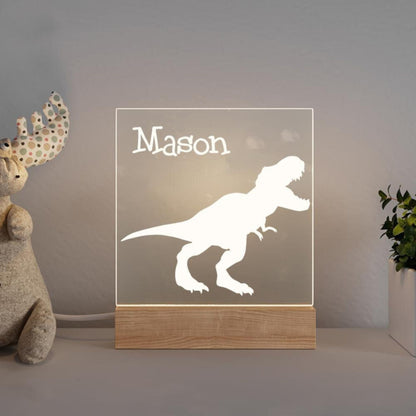 Dinosaur personalized night light | night light for kids with name | hunny bubba kids