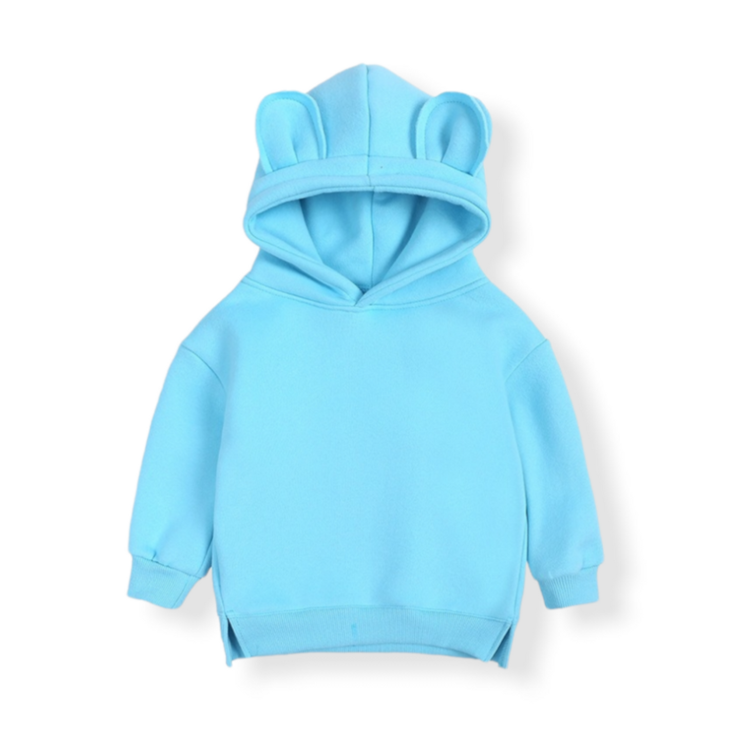 blue kid's hoodie with ears on the hood - Hunny Bubba Kids