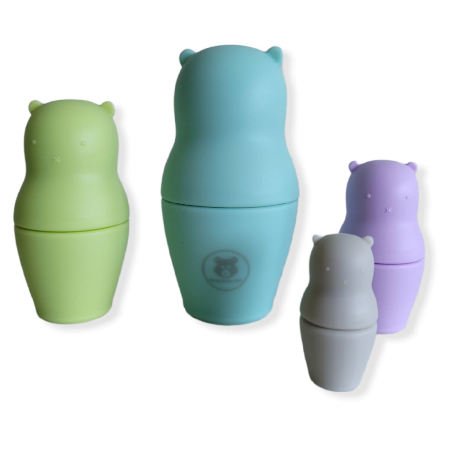 matryoshka Russian dolls in silicone with bera shape for babies in pastel colours- Hunny-bubba-kids