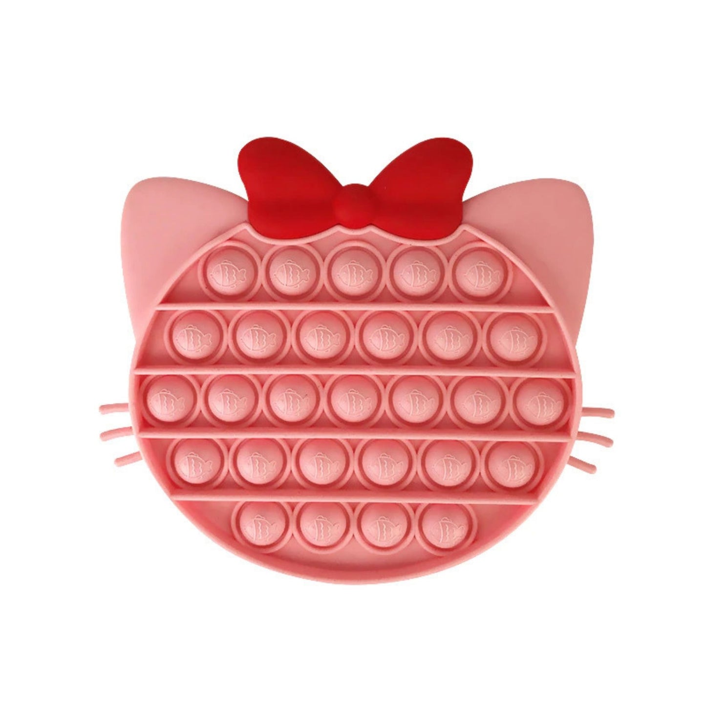 pink cat head fidget pop-it toy, fidget pop-it toys