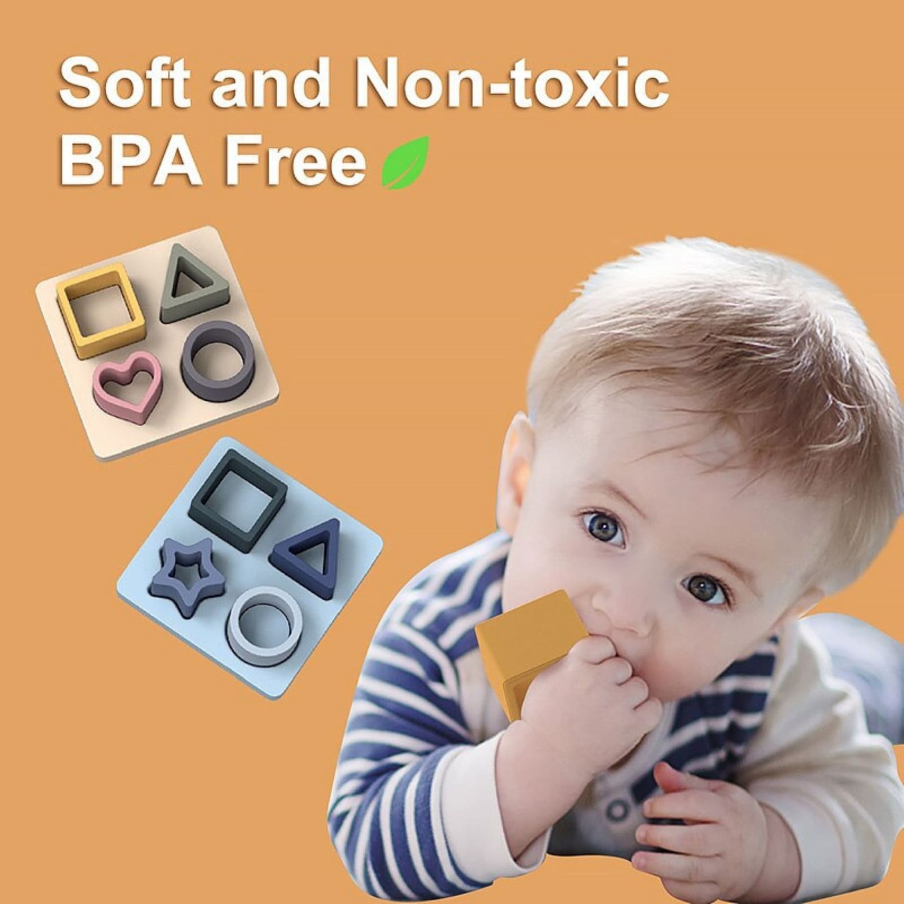BPA free and safe Silicone shape puzzle for babies - hunny bubba kids
