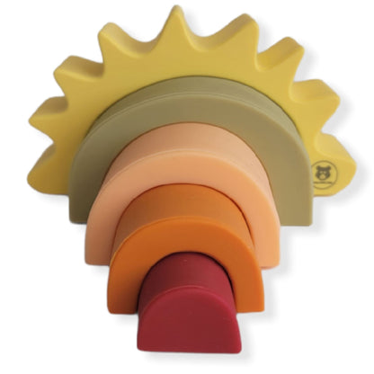 Silicone sun stacking toy- educational toy for kids, babies and toddlers | Hunny Bubba Kids