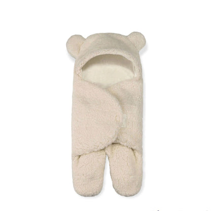 Beige baby sleeping bag and swaddle for winter - hunny bubba kids