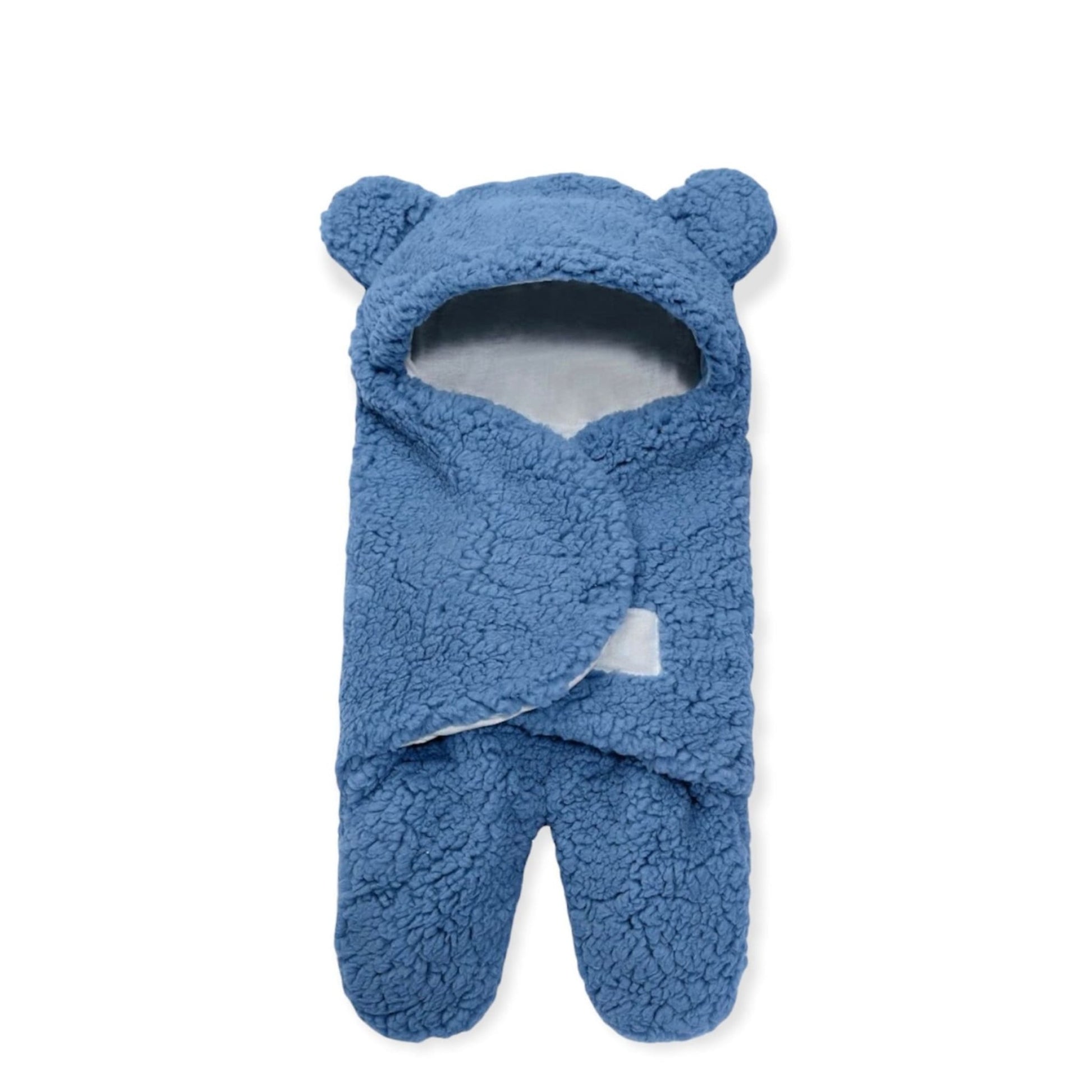 Blue baby sleeping bag and swaddle for winter - hunny bubba kids