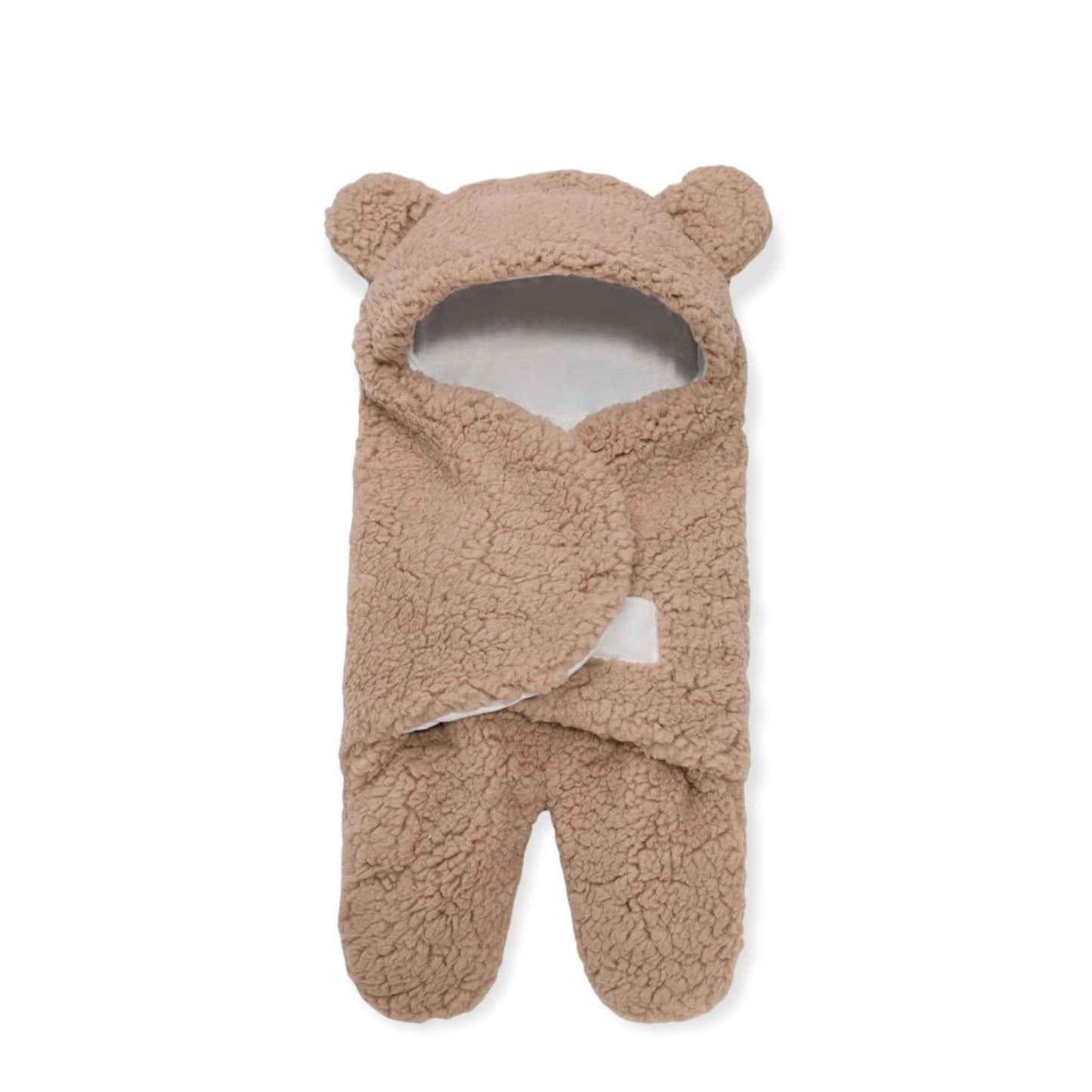 Light brown baby sleeping bag and swaddle for winter - hunny bubba kids