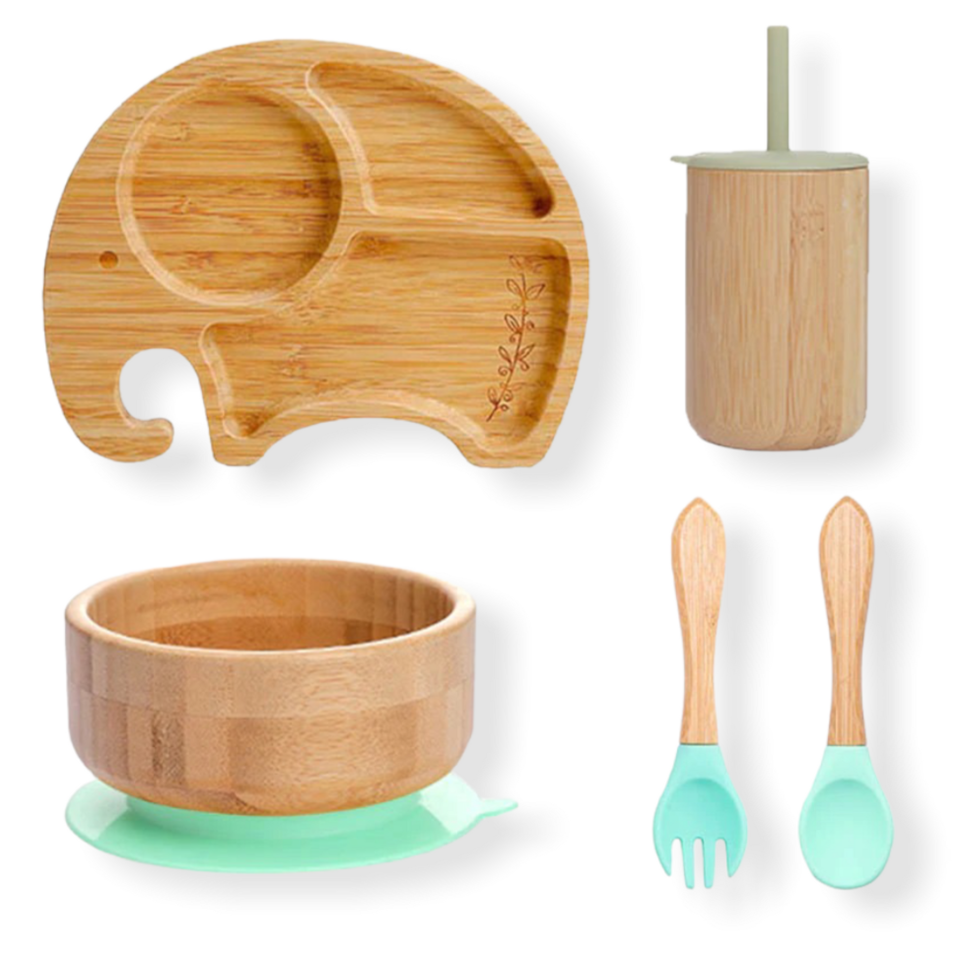 Bamboo Baby Tableware set Baby Led Weaning Set Hunny Bubba