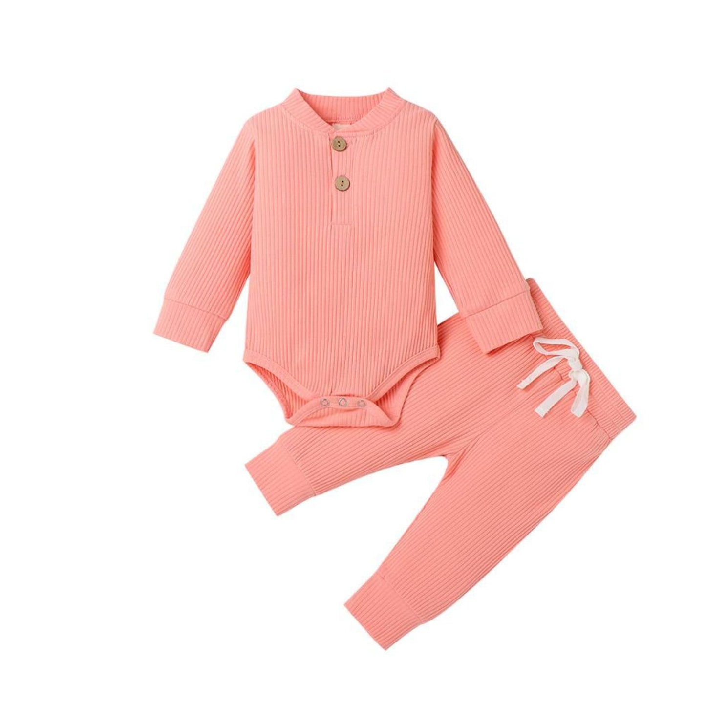 Pink baby track suit with romper or onesie and pants- Hunny Bubba Kids