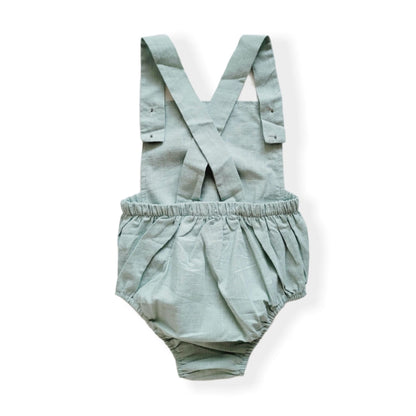 Rear view of cute baby and toddler romper or onesie for summer, comfortable and light , made of cotton - Hunny Bubba Kids