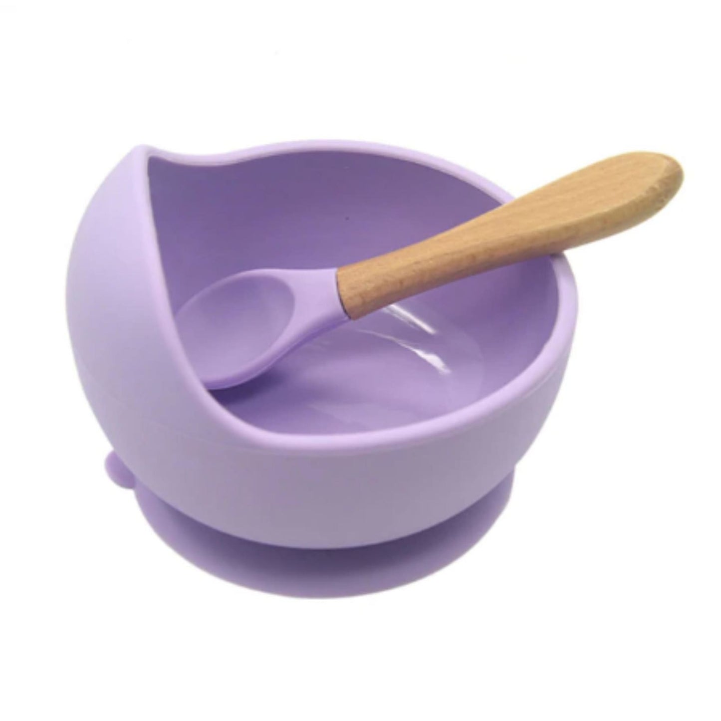 Wholesale Baby Bowl Set W/ Spoon and Fork- 2 Assortments PURPLE PINK