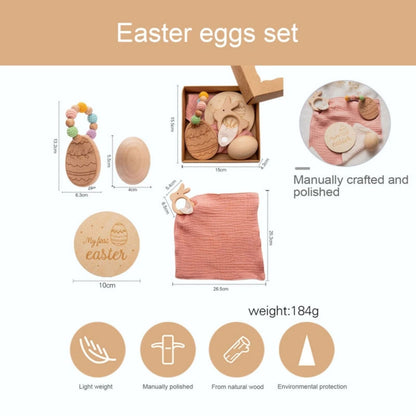 Pink easter bunny and egg gift set - first easter gift for babies - Hunny Bubba Kids