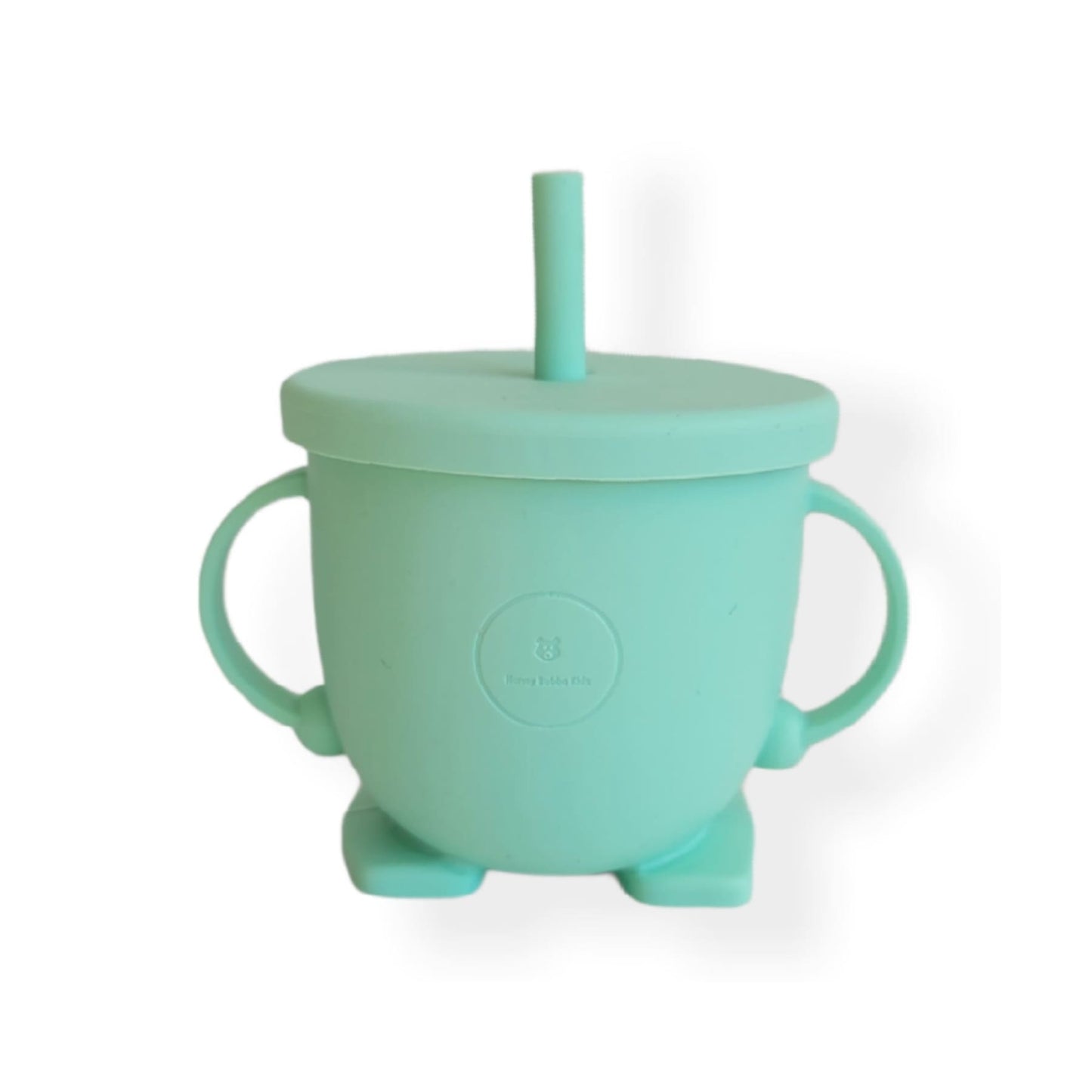 Cute sippy cup from a four piece dining set Green mint set | Hunny Bubba Kids